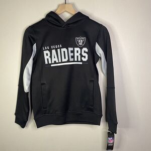 Las Vegas Raiders Youth MEDIUM NFL  Black Pullover Hoodie NEW With Tags